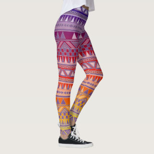Farbenfrohe Tribal Print Leggings