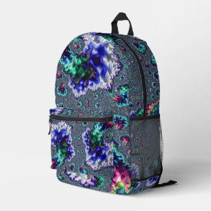 Farbenfrohe Trippy Groovy Spiral Abstraktes Frakta Bedruckter Rucksack