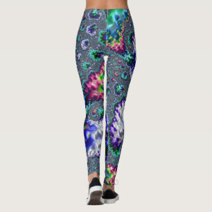 Farbenfrohe Trippy Groovy Spiral Abstraktes Frakta Leggings