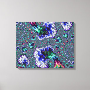 Farbenfrohe Trippy Groovy Spiral Abstraktes Frakta Leinwanddruck