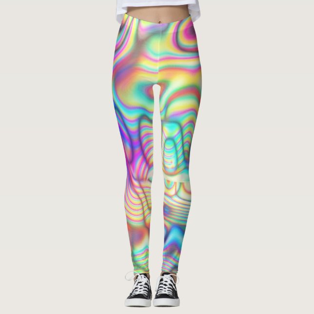 Farbenfrohe Trippy Holm Girls/Womens Leggings (Vorderseite)