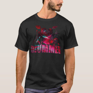 Farbenfrohe Trommler abstrakt rot  T-Shirt
