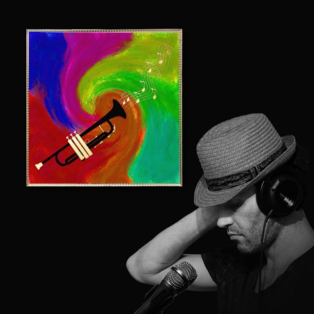 Farbenfrohe Trompetenmusik Foliendrucke (Von Creator hochgeladen)