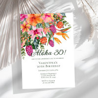 Farbenfrohe Tropenflora Aloha Luau Geburtstagspart