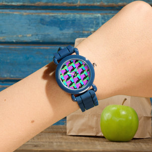 Farbenfrohe Tropenschildkröte Armbanduhr