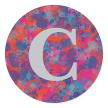 Farbenfrohe Tropfen Rot, Rosa, Blau Lila Abstrakt