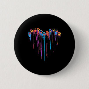 Farbenfrohe Tropfpfade Prinzessin Herzklopfen Lieb Button