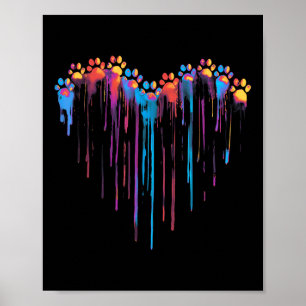 Farbenfrohe Tropfpfade Prinzessin Herzklopfen Lieb Poster