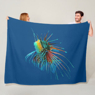 Farbenfrohe Tropical Blue Caribbean Fish Fleecedecke