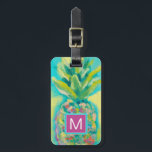 Farbenfrohe tropische Ananas Gepäckanhänger<br><div class="desc">Farbenfrohe tropische Ananas. Künstler: Jennifer Goldberger. Bild-ID: 106375GG.</div>