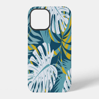 Farbenfrohe tropische Blätter, abstraktes Original iPhone 12 Hülle