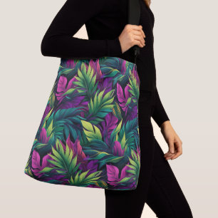 Farbenfrohe tropische Blätter Tasche