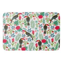 Farbenfrohe tropische Blume Badematte