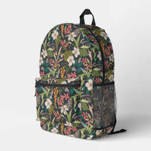 Farbenfrohe tropische Blume Bedruckter Rucksack