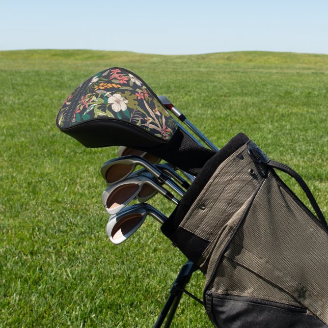 Farbenfrohe tropische Blume Golf Headcover (In SItu)