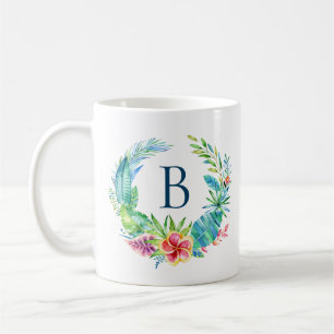 Farbenfrohe tropische Blume Kaffeetasse