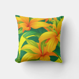 Farbenfrohe tropische Blume Kissen