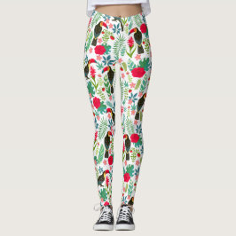 Farbenfrohe tropische Blume Leggings