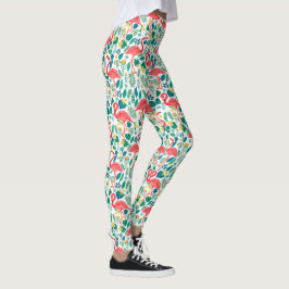 Farbenfrohe tropische Blume Leggings
