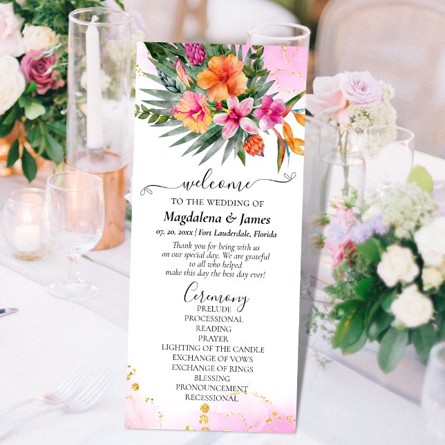 Farbenfrohe tropische Blume Rosa Orangefarbene Hoc Programm (Von Creator hochgeladen)