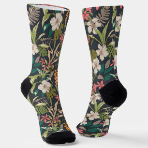 Farbenfrohe tropische Blume Socken