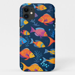 Farbenfrohe tropische Fische Case-Mate iPhone Hülle