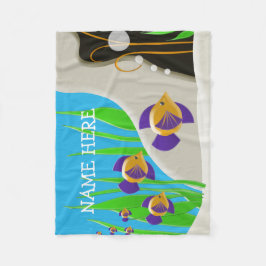 Farbenfrohe tropische Fische - Kids-Name Fleecedecke