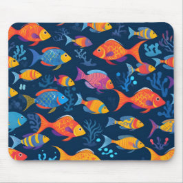 Farbenfrohe tropische Fische Mousepad