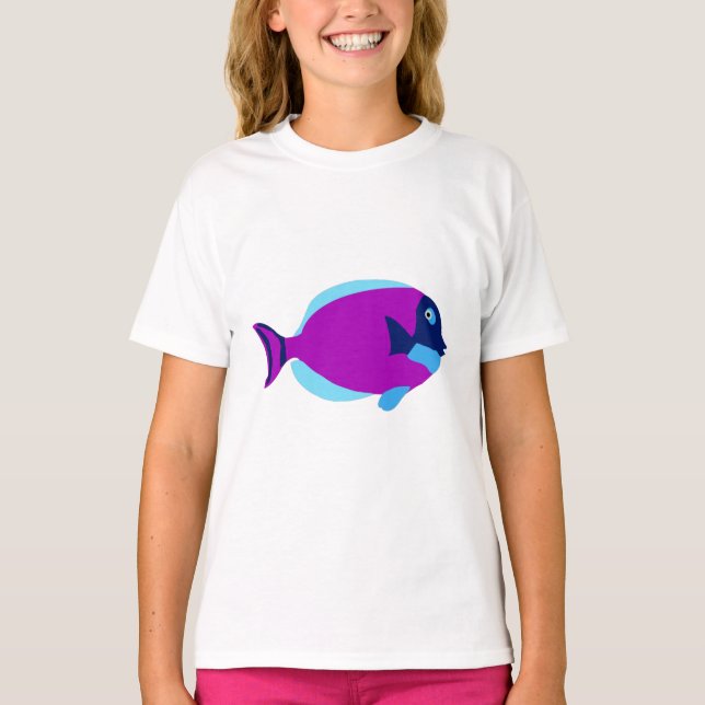 Farbenfrohe tropische Fische T-Shirt (Vorderseite)