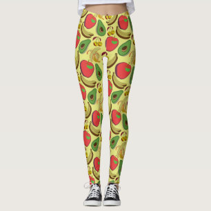 Farbenfrohe tropische Früchte nahtlos Muster Leggings