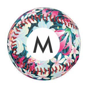 Farbenfrohe tropische Muster Baseball