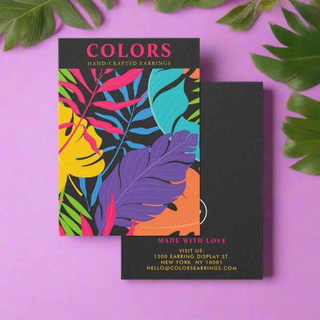 Farbenfrohe tropische Palmen Blätter Ohrringe Besi (Von Creator hochgeladen)