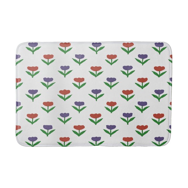 Farbenfrohe Tulip Bath Mat Badematte (Vorderseite)