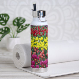 Farbenfrohe Tulip Garden Trinkflasche