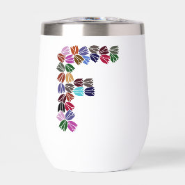 Farbenfrohe Tulip Lettered "F"