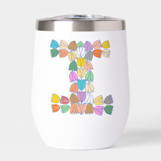 Farbenfrohe Tulip Lettered "I"