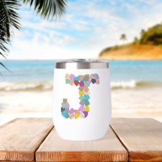 Farbenfrohe Tulip Lettered "J"