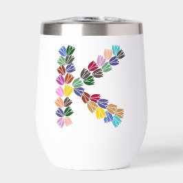 Farbenfrohe Tulip Lettered "K"