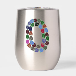 Farbenfrohe Tulip Lettered "O"