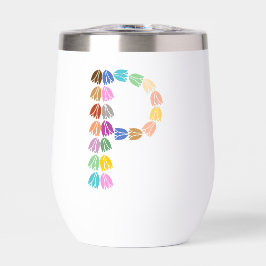 Farbenfrohe Tulip Lettered "P"