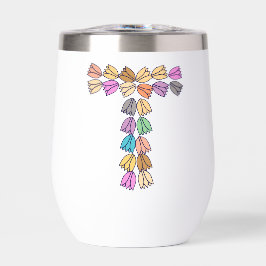 Farbenfrohe Tulip Lettered "T"