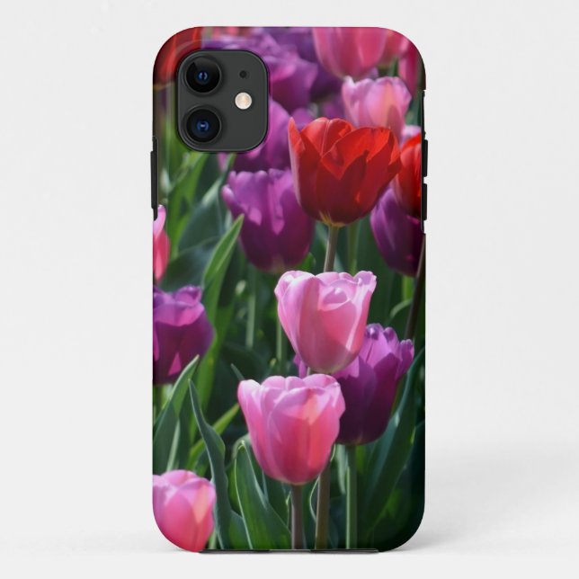 Farbenfrohe Tulips-Fall Case-Mate iPhone Hülle (Rückseite)