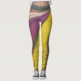 Farbenfrohe Tulips Field Legende Leggings