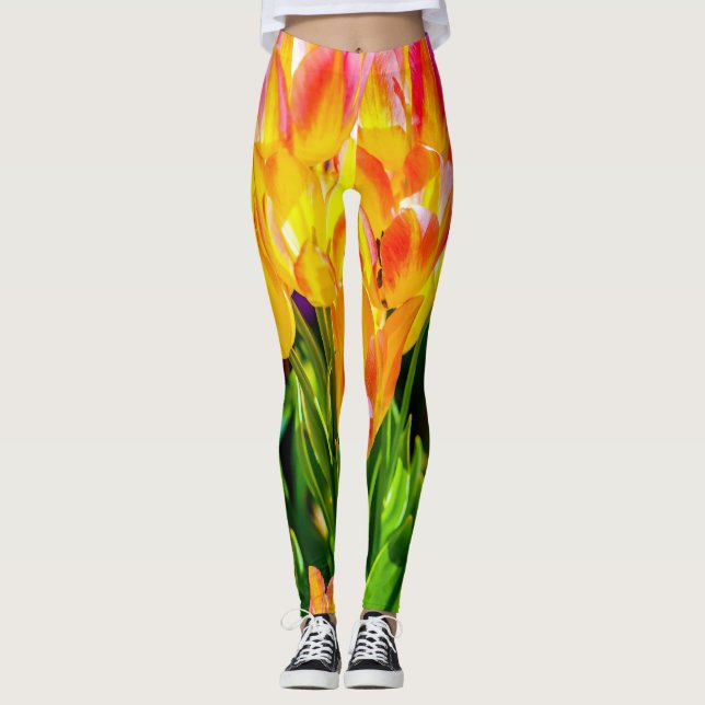 Farbenfrohe Tulissen Leggings (Vorderseite)
