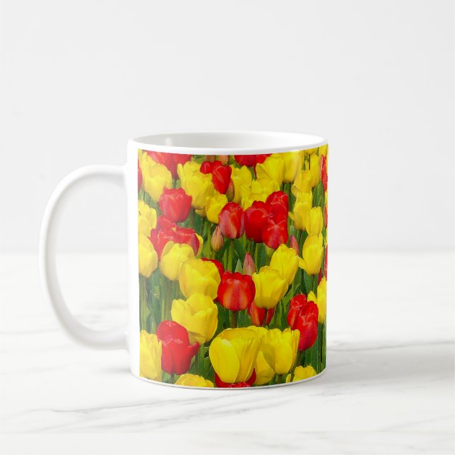 Farbenfrohe Tulissen Tasse (Links)
