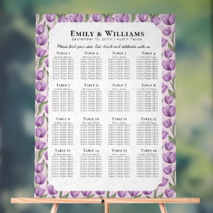 Farbenfrohe Tulpen-Blumen-Vintage-Hochzeit Acrylschild