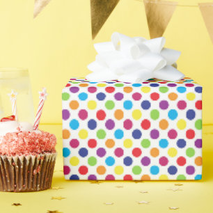 Farbenfrohe Tupfen Geschenkpapier