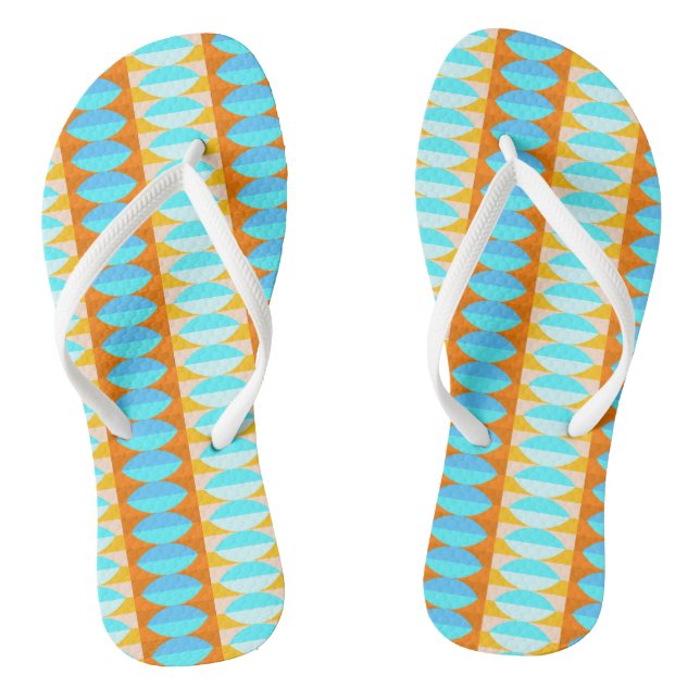 Farbenfrohe türkisblaue gelbe Farbe Flip Flops (Fußbett)