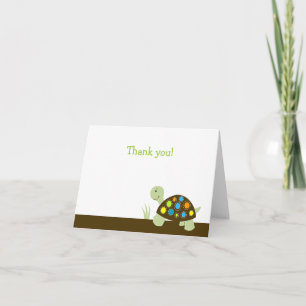 Farbenfrohe Turtle Moderne Dot Note Card Dankeskarte