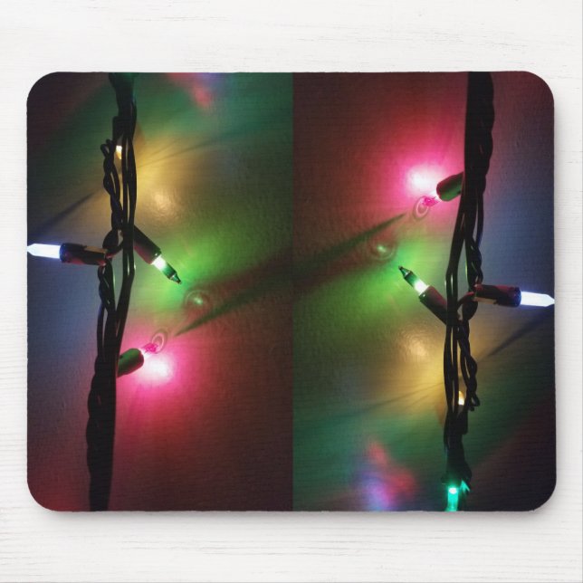 Farbenfrohe Twinkelampen Mousepad (Vorne)